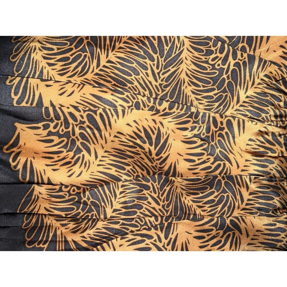 J. Jill Midi Skirt Womens 4 Silk Brown Floral Accordion Feminine Timeless Fairy - Picture 7 of 10